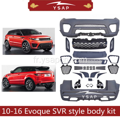 Prix ​​d&#39;usine 2010-2016 Kit de carrosserie Evoque SVR de style SVR